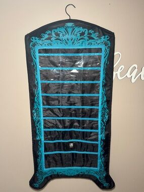 Urban Outfitters Black and Teal Hanging Jewelry Organizer
